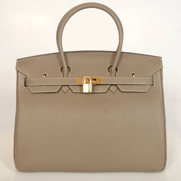 H35GDBJSG Hermes Birkin in pelle togo togo 35CM grigio scuro (oro)